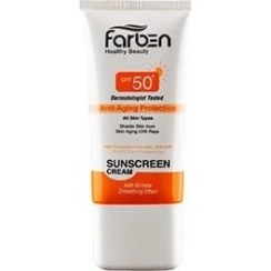 تصویر کرم ضد آفتاب فاربن SPF50 مدل Anti-Aging حجم 50 میلی لیتر- رنگی ا Farben Anti-wrinkle Sunscreen Cream 50ml 