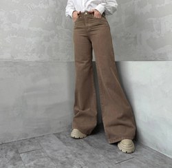 تصویر شلوار بگ بوتکات قهوه ای کد محصول : ۴۲۱۵ 