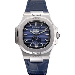 تصویر ساعت مردانه پتک فیلیپ مدل ناتیلوس SR2 اتوماتیک بند چرمی سرمه ای Patek Philippe Nautilus SR2