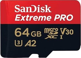 تصویر کارت حافظه microSD سن دیسک 64 گیگ مدل Extreme PRO 