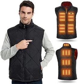 تصویر FERNIDA Heated Vest for Men Women Winter Warm Outdoor USB Charging Electric Heating Vest 8 Heated Zones(Battery Not Included) 