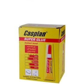 تصویر چسب قطره ای کاسپین مدل super glue حجم 3 گرم 