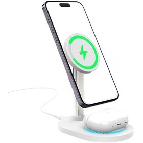 تصویر استند شارژ بیسیم چند کاره رسی مدل RCW-32 Recci 2in1 Wireless Charger Holder 15W RCW-32