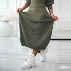 تصویر دامن زنانه میدی بغل چاکدار سایز ۴۰ و ۴۲ طوسی 