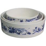 تصویر ست ظرف پذیرایی مدل گل آبی 