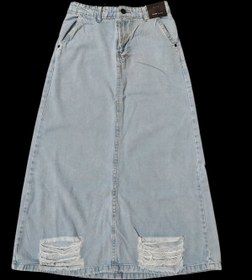 تصویر دامن لی جلو زیپ 