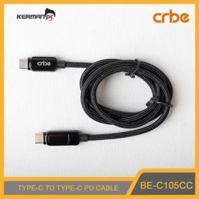 تصویر کابل USB-C کربی مدل BE-C105CC 120W طول 1.2 متر مشکی ا کابل تبدیل کابل تبدیل