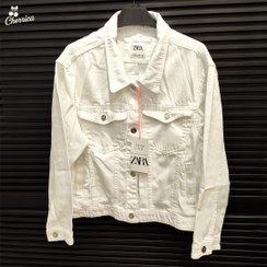 تصویر کت جین سفید زنانه کد 11 