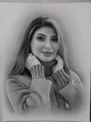 تصویر سفارش تک چهره ابعاد a3 تکنیک سیاه‌قلم