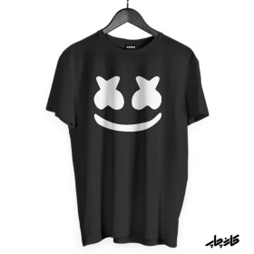 تصویر چاپ روی تیشرت مشکی مارشملو 