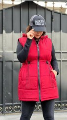 تصویر پافر زنانه خردلی و مشکی 