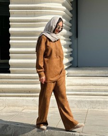 تصویر ستfall - نسکافه ای / فری سایز(۳۶تا۴۶) / شلوار۱۰۵_هودی۷۰ 