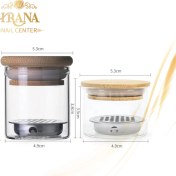 تصویر ظرف قلم شور شیشه ای کوچک و بزرگ 