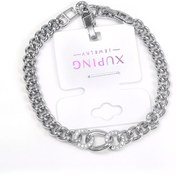 تصویر دستبند زنانه نقره ای برند ژوپینگ کد 521 