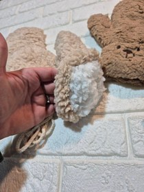 تصویر دستکش تدی وارداتی قهوه ای