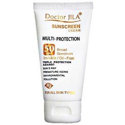 تصویر کرم ضد آفتاب دکتر ژیلا مدل مولتی پروتکشن حجم ۵۰ میلی لیتر SPF50 بی رنگ 