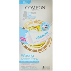 تصویر نوار موبر روشن کننده پوست کامان 12 عددی comeon wax strips for whitening 12 pieces