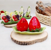 تصویر نمکدان فانتزی سرامیکی سبزیجات - توت فرنگی 