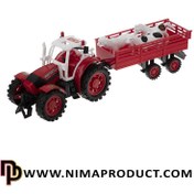 تصویر تراکتور اسباب بازی درج مدل ۱۸۸۴۹ همراه با حیوانات 