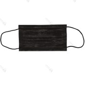 تصویر ماسک ۳ لایه تنفسی مشکی 