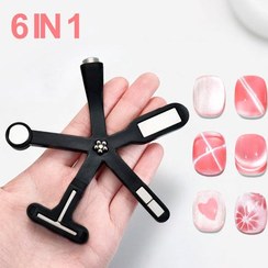 تصویر مگنت ناخن شش سر همه کاره ستاره ای 7 کاره حرفه ای 