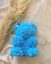تصویر خرس گل رز آبی ملایم – تدی رز ولنتاین | هدیه خاص 