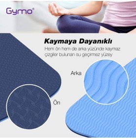 تصویر Gymo مات اکولوژیکی 6mm TPE Pilates Cushion yoga mati کیف سبز 