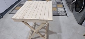 تصویر compact and durable wooden folding table made of russian wood 