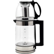 تصویر چای ساز مونتینی مدل EDEN-12 ظرفیت ۷ لیتر با کتری شیشه‌ای 