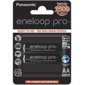 تصویر باتری قلمی قابل شارژ پاناسونیک مدل Eneloop Pro - بسته 2 عددی Panasonic Eneloop Pro AA Rechargeable Battery - Pack Of 2