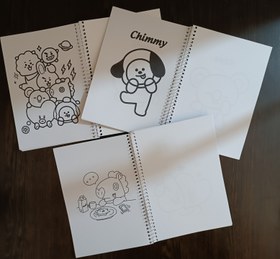 تصویر دفتر رنگ آمیزی طرح بی تی اس بی تی 21 bts bt21 coloring book