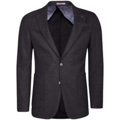 تصویر کت تک وصله دار زغالی آریوان B022 