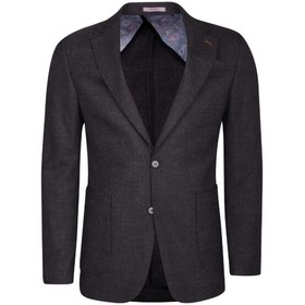 تصویر کت تک وصله دار زغالی آریوان B022 