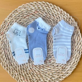 تصویر جوراب پسرانه باکیفیت طرح خرسی | سایز 4 - طرح وسط High quality boys' socks with bear design | Size 4