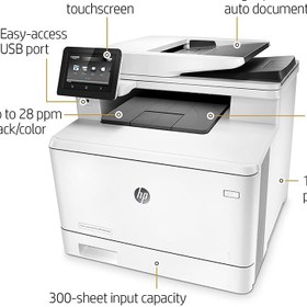 تصویر پرینتر چندکاره لیزری رنگی اچ پی مدل M477fdn ا HP M477fdn Multifunction Color Laserjet Printer HP M477fdn Multifunction Color Laserjet Printer