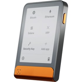 تصویر کیف پول سخت افزاری لجر فلکس با توکن ۷۰ دلاری بیت کوین 