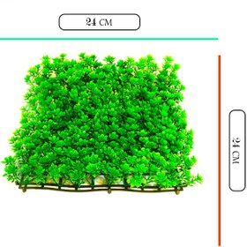 تصویر چمن مصنوعی آکواریوم برگ سبز مدل mr1716 