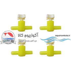 تصویر شیر تکی هوای آکواریوم مدل پلاستیکی (4 عددی) single air terminal 4pcs