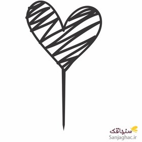 تصویر تاپرکیک قلب شیک 