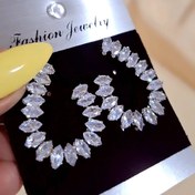 تصویر گوشواره جواهری اشکی 