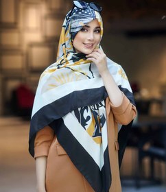 تصویر روسری وال ترک قواره 140 مجلسی 4رنگ مشکی برند gnt کد 151 Gnt scarf code 151