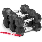 تصویر دمبل شش ضلعی ۵ کیلوگرمی وینر گروپ Hexagon dumbbell