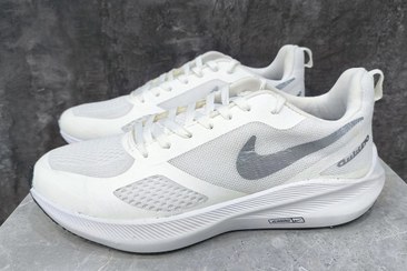 تصویر کفش کتونی سایز بزرگ نایک مردانه سفید - ۴ nike big shoes white