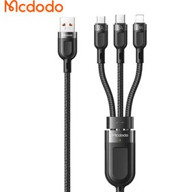 تصویر کابل ۳ سر فست شارژ Mcdodo CA-8790 5A 1.2m ا Mcdodo CA-8790 5A 1.2m Data Cable Mcdodo CA-8790 5A 1.2m Data Cable