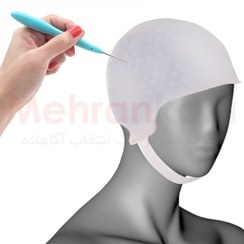 تصویر کلاه مش بند دار سالن پرفشنال مدل Silicone Salon Professional Silicone Highlight Cap