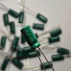 تصویر خازن الکترولیت10میکرو فاراد 50ولت ا capacitor capacitor