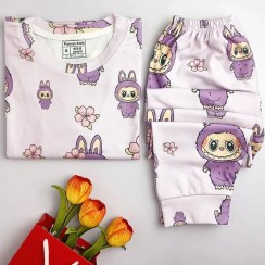 تصویر بلوز و شلوار دخترانه طرح لبوبو 