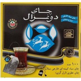 تصویر چای تی بگ عطری 100 عددی دوغزال 100 Earl Gray Dougzal tea bags