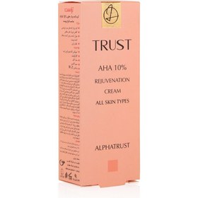 تصویر کرم لایه‌بردار آلفاتراست حاوی 10% AHA حجم 30میل لایه‌بردار و پاک‌سازی‌کننده پوست TRUST aha 10% rejuvenation cream