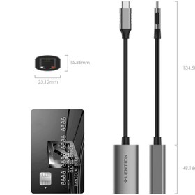تصویر تبدیل USB-C به LAN لنشن مدل CU604 ا Lention USB C to Gigabit Ethernet Adapter Lention USB C to Gigabit Ethernet Adapter